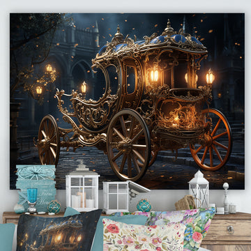 Vintage old American Cart I - Old American Cart Canvas Wall Art